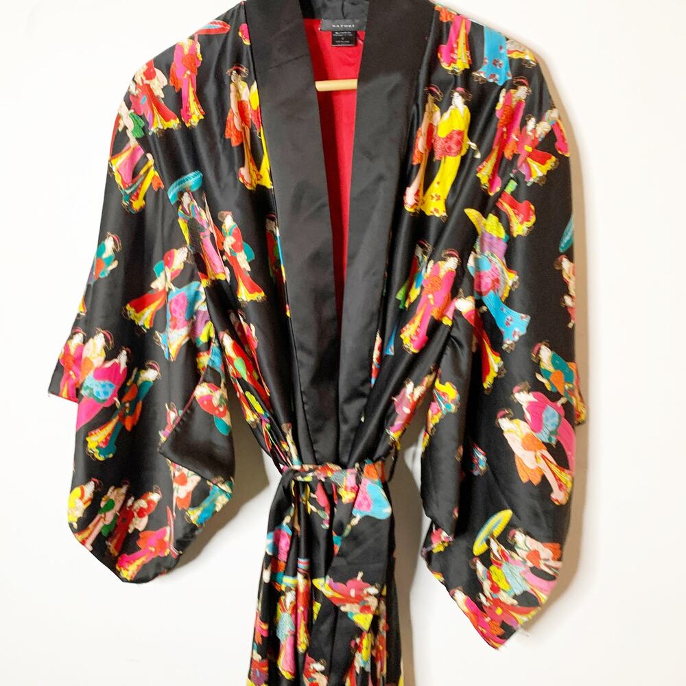 Natori 3/4 Sleeve Self-Tie Belt Robe Size M - Picture 3 of 9